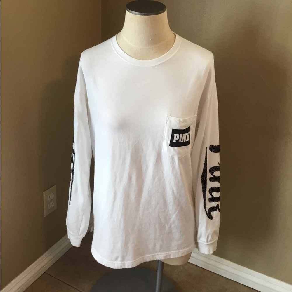 VIctoria Secret Pink sequin long sleeve tee shirt